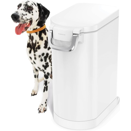 simplehuman CW1886 30L Pet Food Bin, Brushed Stainless Steel, W 26.4cm x H 59.0cm x D 46.1cm simplehuman CW1886 30L Pet Food Bin, Brushed Stainless Steel, W 26.4cm x H 59.0cm x D 46.1cm