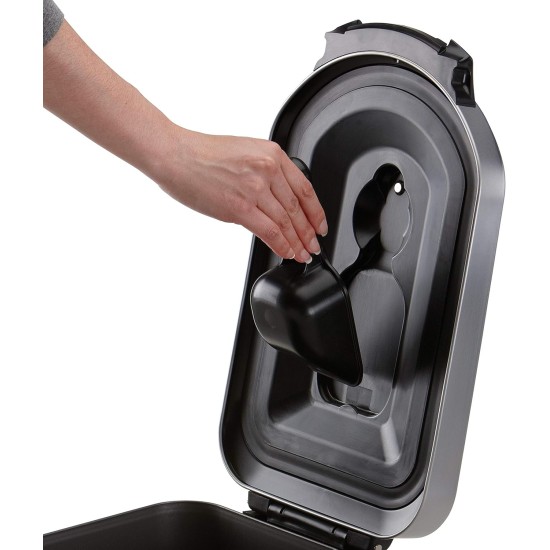 simplehuman CW1886 30L Pet Food Bin, Brushed Stainless Steel, W 26.4cm x H 59.0cm x D 46.1cm simplehuman CW1886 30L Pet Food Bin, Brushed Stainless Steel, W 26.4cm x H 59.0cm x D 46.1cm