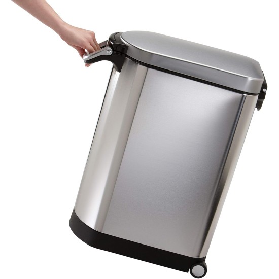 simplehuman CW1886 30L Pet Food Bin, Brushed Stainless Steel, W 26.4cm x H 59.0cm x D 46.1cm simplehuman CW1886 30L Pet Food Bin, Brushed Stainless Steel, W 26.4cm x H 59.0cm x D 46.1cm