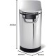 simplehuman CW1886 30L Pet Food Bin, Brushed Stainless Steel, W 26.4cm x H 59.0cm x D 46.1cm simplehuman CW1886 30L Pet Food Bin, Brushed Stainless Steel, W 26.4cm x H 59.0cm x D 46.1cm