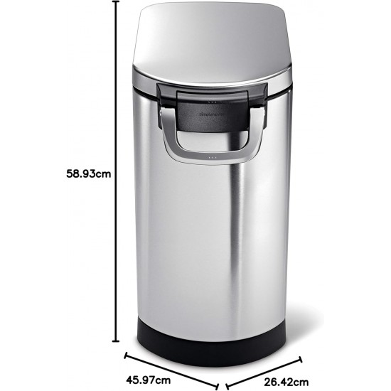 simplehuman Food Bin, Pet Food, Flour, Rice, Sugar, Charcoal or Bird Seed - 18 Kg simplehuman Food Bin, Pet Food, Flour, Rice, Sugar, Charcoal or Bird Seed - 18 Kg