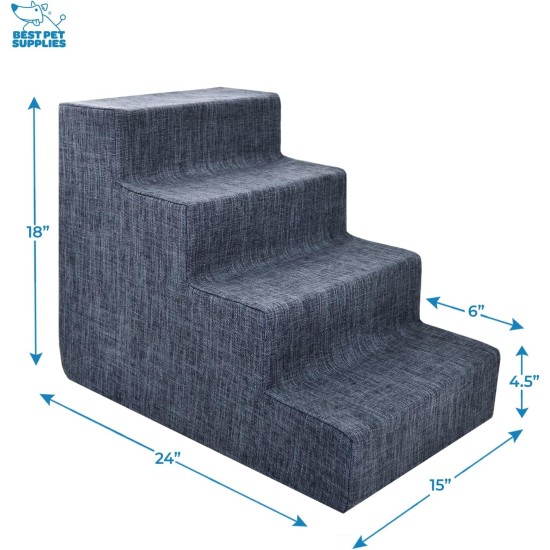 3-Step CertiPUR-US Certified Foam Pet Stairs/Steps, 18 x 15 x 13-Inch, Brown Lattice Print 3-Step CertiPUR-US Certified Foam Pet Stairs/Steps, 18 x 15 x 13-Inch, Brown Lattice Print