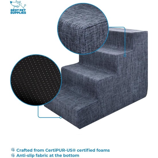 3-Step CertiPUR-US Certified Foam Pet Stairs/Steps, 18 x 15 x 13-Inch, Brown Lattice Print 3-Step CertiPUR-US Certified Foam Pet Stairs/Steps, 18 x 15 x 13-Inch, Brown Lattice Print