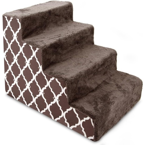 3-Step CertiPUR-US Certified Foam Pet Stairs/Steps, 18 x 15 x 13-Inch, Brown Lattice Print 3-Step CertiPUR-US Certified Foam Pet Stairs/Steps, 18 x 15 x 13-Inch, Brown Lattice Print
