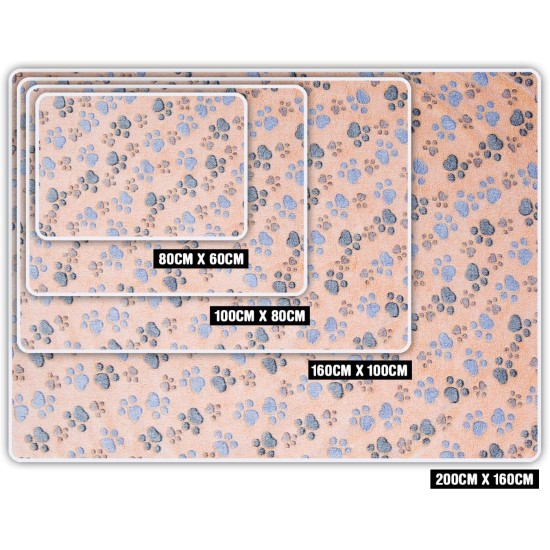 Allisandro Dog Blanket Fluffy Blanket 100 x 80 cm Super Soft and Warm Cat Blanket Cute Claw Print Large Coffee, 80x60cm Allisandro Dog Blanket Fluffy Blanket 100 x 80 cm Super Soft and Warm Cat Blanket Cute Claw Print Large Coffee, 80x60cm