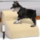BAKAJI Pet Ladder with 2 Steps and Roller, Removable Ribbed Fabric Cover, Ramp for Cats and Elderly Dogs, High Density Foam Upholstery Ladder (Beige) BAKAJI Pet Ladder with 2 Steps and Roller, Removable Ribbed Fabric Cover, Ramp for Cats and Elderly Dogs, High Density Foam Upholstery Ladder (Beige)