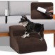 BAKAJI Pet Ladder with 2 Steps and Roller, Removable Ribbed Fabric Cover, Ramp for Cats and Elderly Dogs, High Density Foam Upholstery Ladder (Beige) BAKAJI Pet Ladder with 2 Steps and Roller, Removable Ribbed Fabric Cover, Ramp for Cats and Elderly Dogs, High Density Foam Upholstery Ladder (Beige)