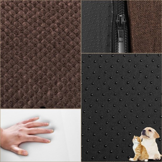 BAKAJI Pet Ladder with 2 Steps and Roller, Removable Ribbed Fabric Cover, Ramp for Cats and Elderly Dogs, High Density Foam Upholstery Ladder (Beige) BAKAJI Pet Ladder with 2 Steps and Roller, Removable Ribbed Fabric Cover, Ramp for Cats and Elderly Dogs, High Density Foam Upholstery Ladder (Beige)