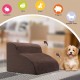 BAKAJI Pet Ladder with 2 Steps and Roller, Removable Ribbed Fabric Cover, Ramp for Cats and Elderly Dogs, High Density Foam Upholstery Ladder (Beige) BAKAJI Pet Ladder with 2 Steps and Roller, Removable Ribbed Fabric Cover, Ramp for Cats and Elderly Dogs, High Density Foam Upholstery Ladder (Beige)