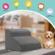 BAKAJI Pet Ladder with 2 Steps and Roller, Removable Ribbed Fabric Cover, Ramp for Cats and Elderly Dogs, High Density Foam Upholstery Ladder (Beige) BAKAJI Pet Ladder with 2 Steps and Roller, Removable Ribbed Fabric Cover, Ramp for Cats and Elderly Dogs, High Density Foam Upholstery Ladder (Beige)