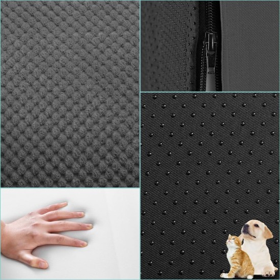 BAKAJI Pet Ladder with 2 Steps and Roller, Removable Ribbed Fabric Cover, Ramp for Cats and Elderly Dogs, High Density Foam Upholstery Ladder (Beige) BAKAJI Pet Ladder with 2 Steps and Roller, Removable Ribbed Fabric Cover, Ramp for Cats and Elderly Dogs, High Density Foam Upholstery Ladder (Beige)