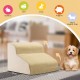 BAKAJI Pet Ladder with 2 Steps and Roller, Removable Ribbed Fabric Cover, Ramp for Cats and Elderly Dogs, High Density Foam Upholstery Ladder (Beige) BAKAJI Pet Ladder with 2 Steps and Roller, Removable Ribbed Fabric Cover, Ramp for Cats and Elderly Dogs, High Density Foam Upholstery Ladder (Beige)
