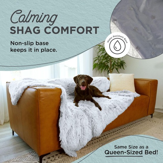 Best Friends by Sheri Calming Shag Dog Blanket for Large Dogs, Waterproof Coating, Taupe, 60" x 80" Best Friends by Sheri Calming Shag Dog Blanket for Large Dogs, Waterproof Coating, Taupe, 60" x 80"