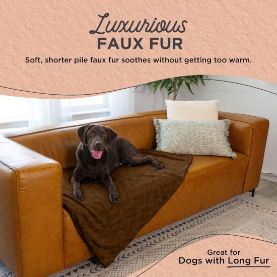 Best Friends by Sheri Calming Shag Dog Blanket for Large Dogs, Waterproof Coating, Taupe, 60" x 80" Best Friends by Sheri Calming Shag Dog Blanket for Large Dogs, Waterproof Coating, Taupe, 60" x 80"