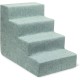 Best Pet Supplies 3-Step CertiPUR-US Certified Foam Pet Stairs/Steps, 18 x 15 x 13-Inch, Brown Lattice Print