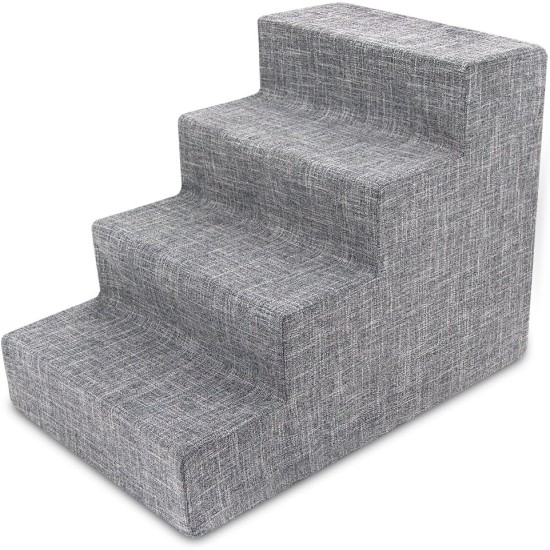 Best Pet Supplies 3-Step CertiPUR-US Certified Foam Pet Stairs/Steps, 18 x 15 x 13-Inch, Gray Linen Best Pet Supplies 3-Step CertiPUR-US Certified Foam Pet Stairs/Steps, 18 x 15 x 13-Inch, Gray Linen