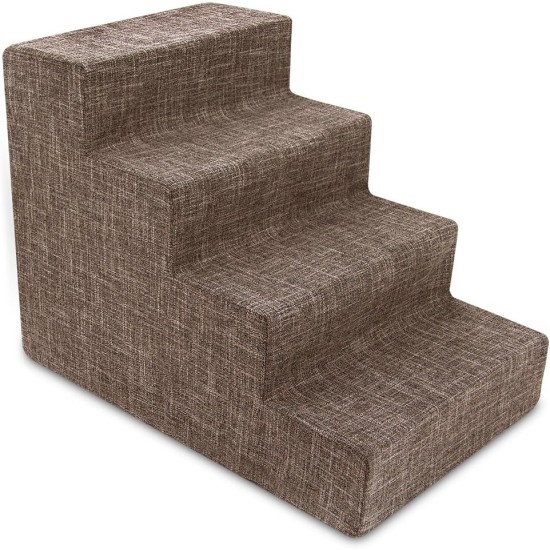 Best Pet Supplies 3-Step CertiPUR-US Certified Foam Pet Stairs/Steps, 18 x 15 x 13-Inch, Gray Linen Best Pet Supplies 3-Step CertiPUR-US Certified Foam Pet Stairs/Steps, 18 x 15 x 13-Inch, Gray Linen