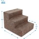 Best Pet Supplies CertiPUR-US Certified Foam Pet Stairs for Dogs and Cats Brown Canvas 3 Steps (H:13.5") Best Pet Supplies CertiPUR-US Certified Foam Pet Stairs for Dogs and Cats Brown Canvas 3 Steps (H:13.5")