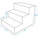 Best Pet Supplies CertiPUR-US Certified Foam Pet Stairs for Dogs and Cats Brown Canvas 3 Steps (H:13.5") Best Pet Supplies CertiPUR-US Certified Foam Pet Stairs for Dogs and Cats Brown Canvas 3 Steps (H:13.5")