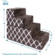 Best Pet Supplies FOLDING FOAM STAIR COVER BROWN GRID PRINT 4 TIER (H:22") Best Pet Supplies FOLDING FOAM STAIR COVER BROWN GRID PRINT 4 TIER (H:22")