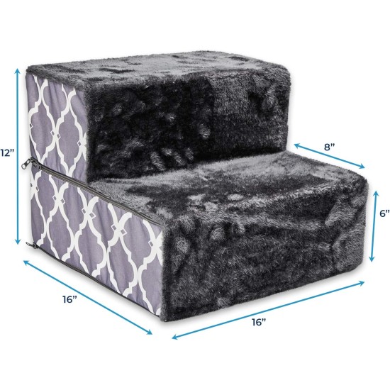 Best Pet Supplies Foldable Foam Pet Stairs for Small Dogs and Cats, Portable Ramp Stairs for Couch, Sofa and Bunk Bed Climbing, Non-Slip Balanced Indoor Support, Paw Proof - Best Pet Supplies Foldable Foam Pet Stairs for Small Dogs and Cats, Portable Ramp Stairs for Couch, Sofa and Bunk Bed Climbing, Non-Slip Balanced Indoor Support, Paw Proof -