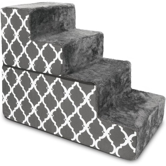 Best Pet Supplies Foldable Foam Pet Stairs for Small Dogs and Cats, Portable Ramp Stairs for Couch, Sofa and Bunk Bed Climbing, Non-Slip Balanced Indoor Support, Paw Proof - Best Pet Supplies Foldable Foam Pet Stairs for Small Dogs and Cats, Portable Ramp Stairs for Couch, Sofa and Bunk Bed Climbing, Non-Slip Balanced Indoor Support, Paw Proof -