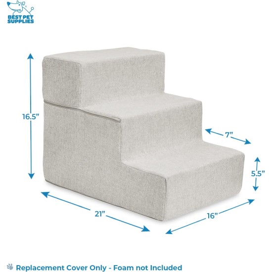 Best Pet Supplies Foldable Foam Pet Stairs for Small Dogs and Cats, Portable Ramp Stairs for Couch, Sofa and Bunk Bed Climbing, Non-Slip Balanced Indoor Support, Paw Proof - Best Pet Supplies Foldable Foam Pet Stairs for Small Dogs and Cats, Portable Ramp Stairs for Couch, Sofa and Bunk Bed Climbing, Non-Slip Balanced Indoor Support, Paw Proof -