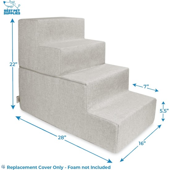Best Pet Supplies Foldable Foam Pet Stairs for Small Dogs and Cats, Portable Ramp Stairs for Couch, Sofa and Bunk Bed Climbing, Non-Slip Balanced Indoor Support, Paw Proof - Best Pet Supplies Foldable Foam Pet Stairs for Small Dogs and Cats, Portable Ramp Stairs for Couch, Sofa and Bunk Bed Climbing, Non-Slip Balanced Indoor Support, Paw Proof -