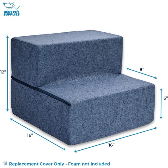 Best Pet Supplies Foldable Foam Pet Stairs for Small Dogs and Cats, Portable Ramp Stairs for Couch, Sofa and Bunk Bed Climbing, Non-Slip Balanced Indoor Support, Paw Proof - Best Pet Supplies Foldable Foam Pet Stairs for Small Dogs and Cats, Portable Ramp Stairs for Couch, Sofa and Bunk Bed Climbing, Non-Slip Balanced Indoor Support, Paw Proof -