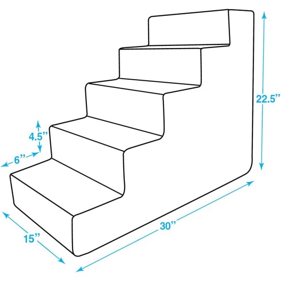 Best Pet Supplies Foldable Foam Pet Stairs for Small Dogs and Cats, Portable Ramp Stairs for Couch, Sofa and Bunk Bed Climbing, Non-Slip Balanced Indoor Support, Paw Proof - Best Pet Supplies Foldable Foam Pet Stairs for Small Dogs and Cats, Portable Ramp Stairs for Couch, Sofa and Bunk Bed Climbing, Non-Slip Balanced Indoor Support, Paw Proof -