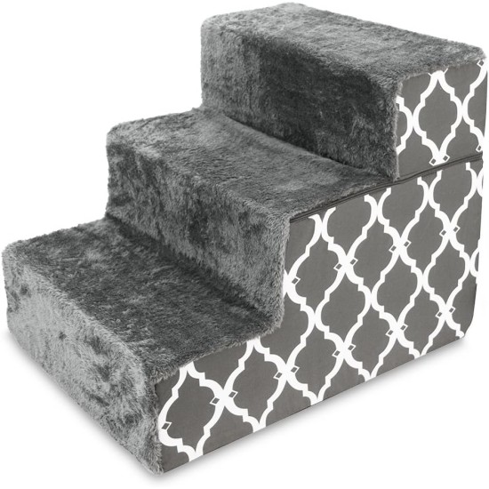 Best Pet Supplies Foldable Foam Pet Stairs for Small Dogs and Cats, Portable Ramp Stairs for Couch, Sofa and Bunk Bed Climbing, Non-Slip Balanced Indoor Support, Paw Proof - Best Pet Supplies Foldable Foam Pet Stairs for Small Dogs and Cats, Portable Ramp Stairs for Couch, Sofa and Bunk Bed Climbing, Non-Slip Balanced Indoor Support, Paw Proof -