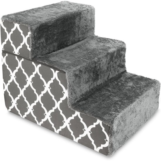 Best Pet Supplies Foldable Foam Pet Stairs for Small Dogs and Cats, Portable Ramp Stairs for Couch, Sofa and Bunk Bed Climbing, Non-Slip Balanced Indoor Support, Paw Proof - Best Pet Supplies Foldable Foam Pet Stairs for Small Dogs and Cats, Portable Ramp Stairs for Couch, Sofa and Bunk Bed Climbing, Non-Slip Balanced Indoor Support, Paw Proof -