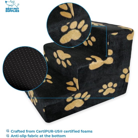 Best Pet Supplies Foldable Foam Pet Stairs for Small Dogs and Cats, Portable Ramp Stairs for Couch, Sofa and Bunk Bed Climbing, Non-Slip Balanced Indoor Support, Paw Proof - Best Pet Supplies Foldable Foam Pet Stairs for Small Dogs and Cats, Portable Ramp Stairs for Couch, Sofa and Bunk Bed Climbing, Non-Slip Balanced Indoor Support, Paw Proof -