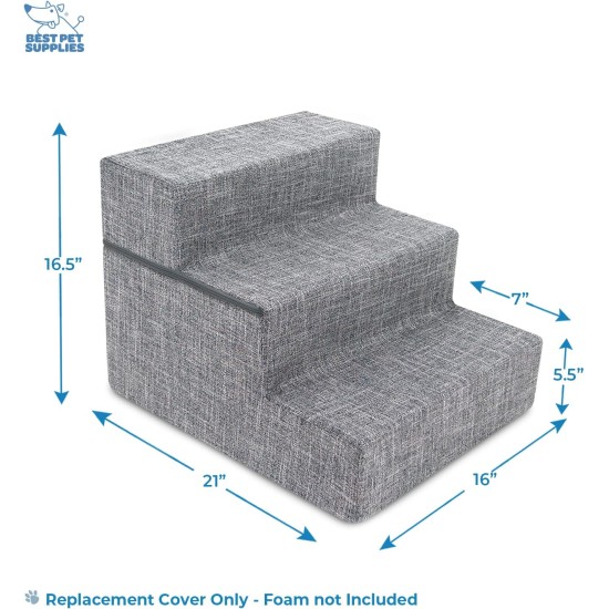 Best Pet Supplies Foldable Foam Pet Stairs for Small Dogs and Cats, Portable Ramp Stairs for Couch, Sofa and Bunk Bed Climbing, Non-Slip Balanced Indoor Support, Paw Proof - Best Pet Supplies Foldable Foam Pet Stairs for Small Dogs and Cats, Portable Ramp Stairs for Couch, Sofa and Bunk Bed Climbing, Non-Slip Balanced Indoor Support, Paw Proof -