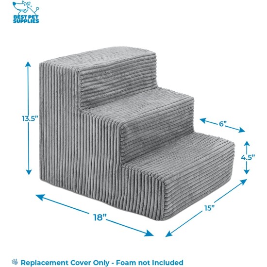 Best Pet Supplies Foldable Foam Pet Stairs for Small Dogs and Cats, Portable Ramp Stairs for Couch, Sofa and Bunk Bed Climbing, Non-Slip Balanced Indoor Support, Paw Proof - Best Pet Supplies Foldable Foam Pet Stairs for Small Dogs and Cats, Portable Ramp Stairs for Couch, Sofa and Bunk Bed Climbing, Non-Slip Balanced Indoor Support, Paw Proof -