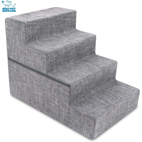 Best Pet Supplies Foldable Foam Pet Stairs for Small Dogs and Cats, Portable Ramp Stairs for Couch, Sofa and Bunk Bed Climbing, Non-Slip Balanced Indoor Support, Paw Proof - Best Pet Supplies Foldable Foam Pet Stairs for Small Dogs and Cats, Portable Ramp Stairs for Couch, Sofa and Bunk Bed Climbing, Non-Slip Balanced Indoor Support, Paw Proof -
