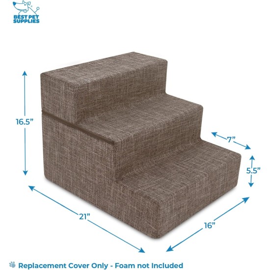 Best Pet Supplies Foldable Foam Pet Stairs for Small Dogs and Cats, Portable Ramp Stairs for Couch, Sofa and Bunk Bed Climbing, Non-Slip Balanced Indoor Support, Paw Proof - Best Pet Supplies Foldable Foam Pet Stairs for Small Dogs and Cats, Portable Ramp Stairs for Couch, Sofa and Bunk Bed Climbing, Non-Slip Balanced Indoor Support, Paw Proof -