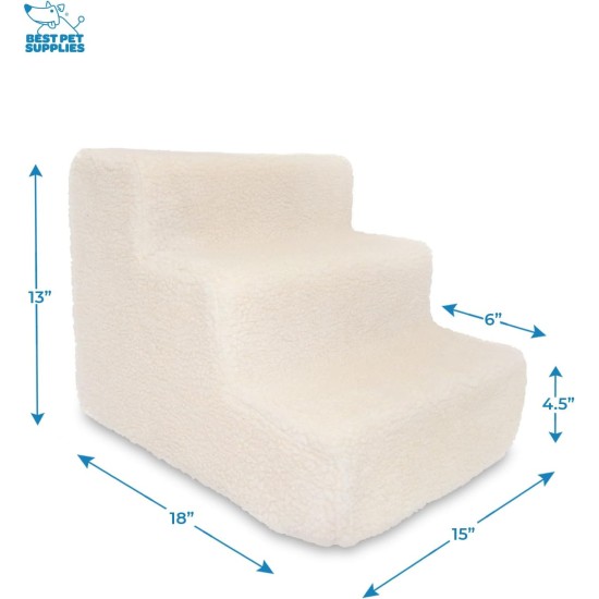 Best Pet Supplies Foldable Foam Pet Stairs for Small Dogs and Cats, Portable Ramp Stairs for Couch, Sofa and Bunk Bed Climbing, Non-Slip Balanced Indoor Support, Paw Proof - Best Pet Supplies Foldable Foam Pet Stairs for Small Dogs and Cats, Portable Ramp Stairs for Couch, Sofa and Bunk Bed Climbing, Non-Slip Balanced Indoor Support, Paw Proof -