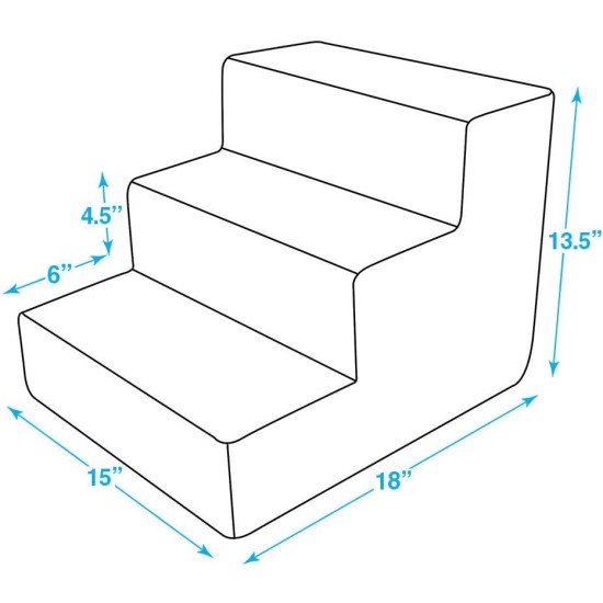 Best Pet Supplies Foldable Foam Pet Stairs for Small Dogs and Cats, Portable Ramp Stairs for Couch, Sofa and Bunk Bed Climbing, Non-Slip Balanced Indoor Support, Paw Proof - Best Pet Supplies Foldable Foam Pet Stairs for Small Dogs and Cats, Portable Ramp Stairs for Couch, Sofa and Bunk Bed Climbing, Non-Slip Balanced Indoor Support, Paw Proof -