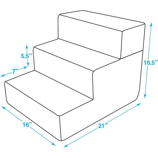 Best Pet Supplies Foldable Foam Pet Stairs for Small Dogs and Cats, Portable Ramp Stairs for Couch, Sofa and Bunk Bed Climbing, Non-Slip Balanced Indoor Support, Paw Proof - Best Pet Supplies Foldable Foam Pet Stairs for Small Dogs and Cats, Portable Ramp Stairs for Couch, Sofa and Bunk Bed Climbing, Non-Slip Balanced Indoor Support, Paw Proof -
