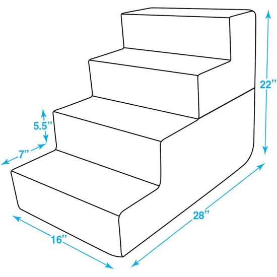 Best Pet Supplies Foldable Foam Pet Stairs for Small Dogs and Cats, Portable Ramp Stairs for Couch, Sofa and Bunk Bed Climbing, Non-Slip Balanced Indoor Support, Paw Proof - Best Pet Supplies Foldable Foam Pet Stairs for Small Dogs and Cats, Portable Ramp Stairs for Couch, Sofa and Bunk Bed Climbing, Non-Slip Balanced Indoor Support, Paw Proof -