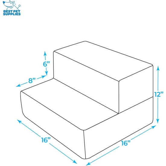 Best Pet Supplies Foldable Foam Pet Stairs for Small Dogs and Cats, Portable Ramp Stairs for Couch, Sofa and Bunk Bed Climbing, Non-Slip Balanced Indoor Support, Paw Proof - Best Pet Supplies Foldable Foam Pet Stairs for Small Dogs and Cats, Portable Ramp Stairs for Couch, Sofa and Bunk Bed Climbing, Non-Slip Balanced Indoor Support, Paw Proof -