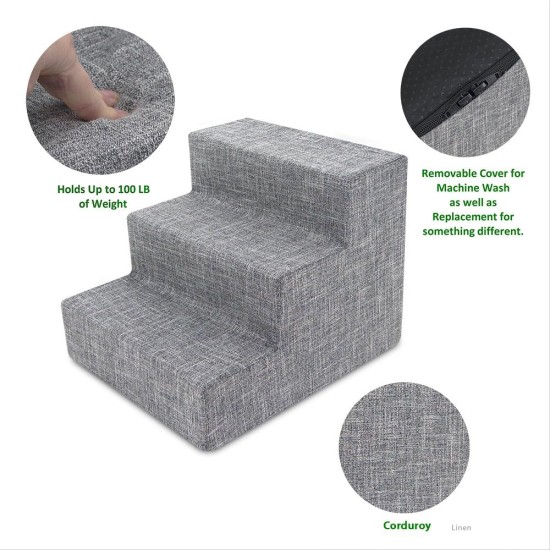 Best Pet Supplies Foldable Foam Pet Stairs for Small Dogs and Cats, Portable Ramp Stairs for Couch, Sofa and Bunk Bed Climbing, Non-Slip Balanced Indoor Support, Paw Proof - Best Pet Supplies Foldable Foam Pet Stairs for Small Dogs and Cats, Portable Ramp Stairs for Couch, Sofa and Bunk Bed Climbing, Non-Slip Balanced Indoor Support, Paw Proof -