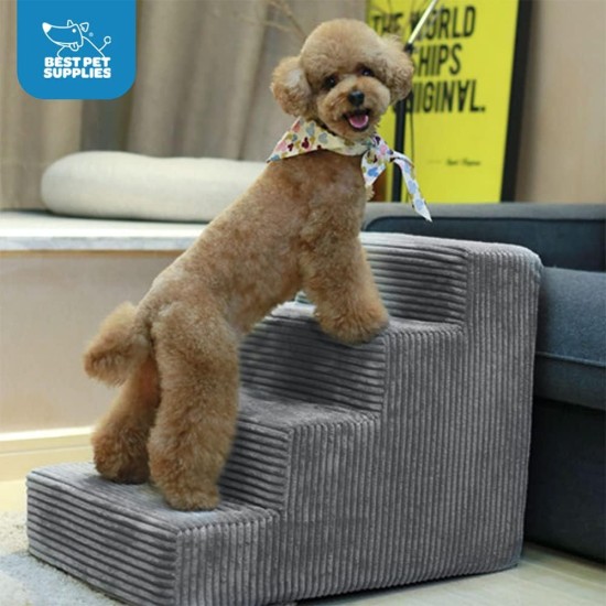 Best Pet Supplies Foldable Foam Pet Stairs for Small Dogs and Cats, Portable Ramp Stairs for Couch, Sofa and Bunk Bed Climbing, Non-Slip Balanced Indoor Support, Paw Proof - Best Pet Supplies Foldable Foam Pet Stairs for Small Dogs and Cats, Portable Ramp Stairs for Couch, Sofa and Bunk Bed Climbing, Non-Slip Balanced Indoor Support, Paw Proof -