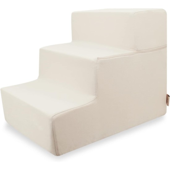 Best Pet Supplies Folding Pet Stairs with CertiPUR-US Certified Foam for Small to Medium Dogs/Cats, Ivory, 4 Steps (H:22") Best Pet Supplies Folding Pet Stairs with CertiPUR-US Certified Foam for Small to Medium Dogs/Cats, Ivory, 4 Steps (H:22")