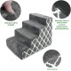 Best Pet Supplies Folding Pet Stairs with CertiPUR-US Certified Foam for Small to Medium Dogs/Cats, Ivory, 4 Steps (H:22") Best Pet Supplies Folding Pet Stairs with CertiPUR-US Certified Foam for Small to Medium Dogs/Cats, Ivory, 4 Steps (H:22")