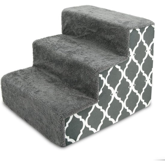 Best Pet Supplies Folding Pet Stairs with CertiPUR-US Certified Foam for Small to Medium Dogs/Cats, Ivory, 4 Steps (H:22") Best Pet Supplies Folding Pet Stairs with CertiPUR-US Certified Foam for Small to Medium Dogs/Cats, Ivory, 4 Steps (H:22")