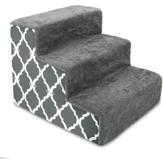 Best Pet Supplies Folding Pet Stairs with CertiPUR-US Certified Foam for Small to Medium Dogs/Cats, Ivory, 4 Steps (H:22") Best Pet Supplies Folding Pet Stairs with CertiPUR-US Certified Foam for Small to Medium Dogs/Cats, Ivory, 4 Steps (H:22")