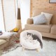 BingoPaw Raised Cat Sofa, Dog Sofa, for Cats, Puppy, Dogs, Avant-Garde Style Pet Sofa, Cat Stool with Wooden Legs, Sturdy Structure Cat Bed with Comfortable Cushion, 40/60 cm, White BingoPaw Raised Cat Sofa, Dog Sofa, for Cats, Puppy, Dogs, Avant-Garde Style Pet Sofa, Cat Stool with Wooden Legs, Sturdy Structure Cat Bed with Comfortable Cushion, 40/60 cm, White