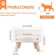 BingoPaw Raised Cat Sofa, Dog Sofa, for Cats, Puppy, Dogs, Avant-Garde Style Pet Sofa, Cat Stool with Wooden Legs, Sturdy Structure Cat Bed with Comfortable Cushion, 40/60 cm, White BingoPaw Raised Cat Sofa, Dog Sofa, for Cats, Puppy, Dogs, Avant-Garde Style Pet Sofa, Cat Stool with Wooden Legs, Sturdy Structure Cat Bed with Comfortable Cushion, 40/60 cm, White